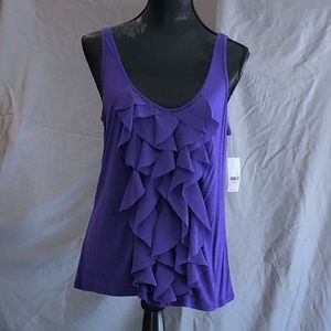 NY & Co Purple ruffled camisole